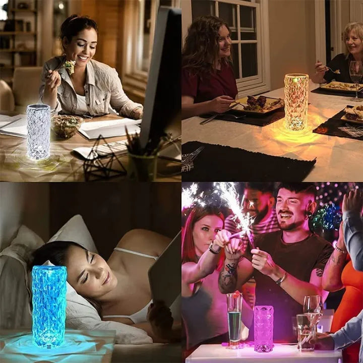 16 Color Diamond Crystal Lamp Remote & Touch Creative Lights for Bedroom, Living Room, Party & Dinner