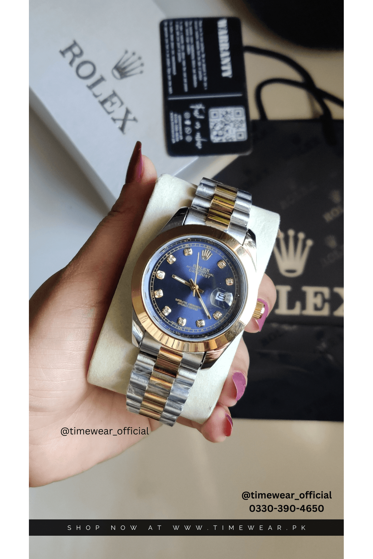 Rolex Gents Crown Lock (TTBL) Premium Rolex Box, Bag & Warranty Card