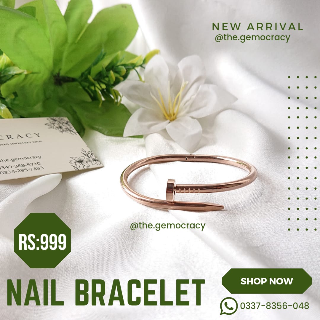 Nail Bangle Rose Gold