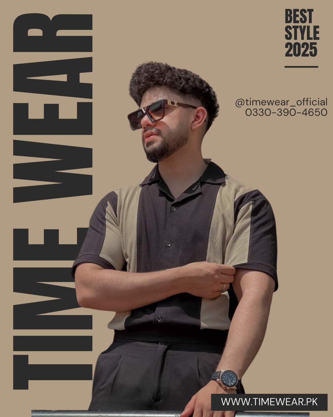 Gents Polo Panel (Brown & Black)