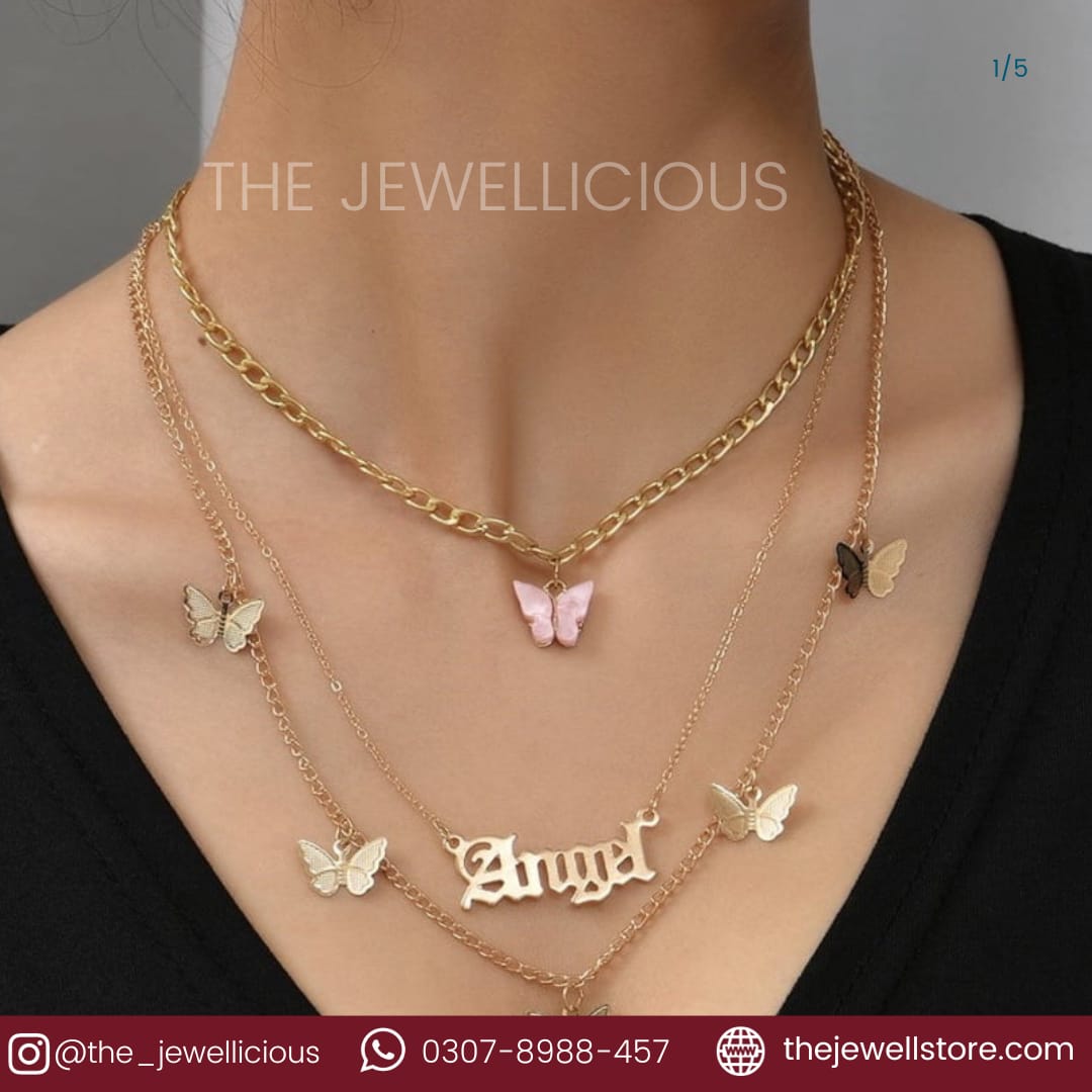 3 layered angel necklace