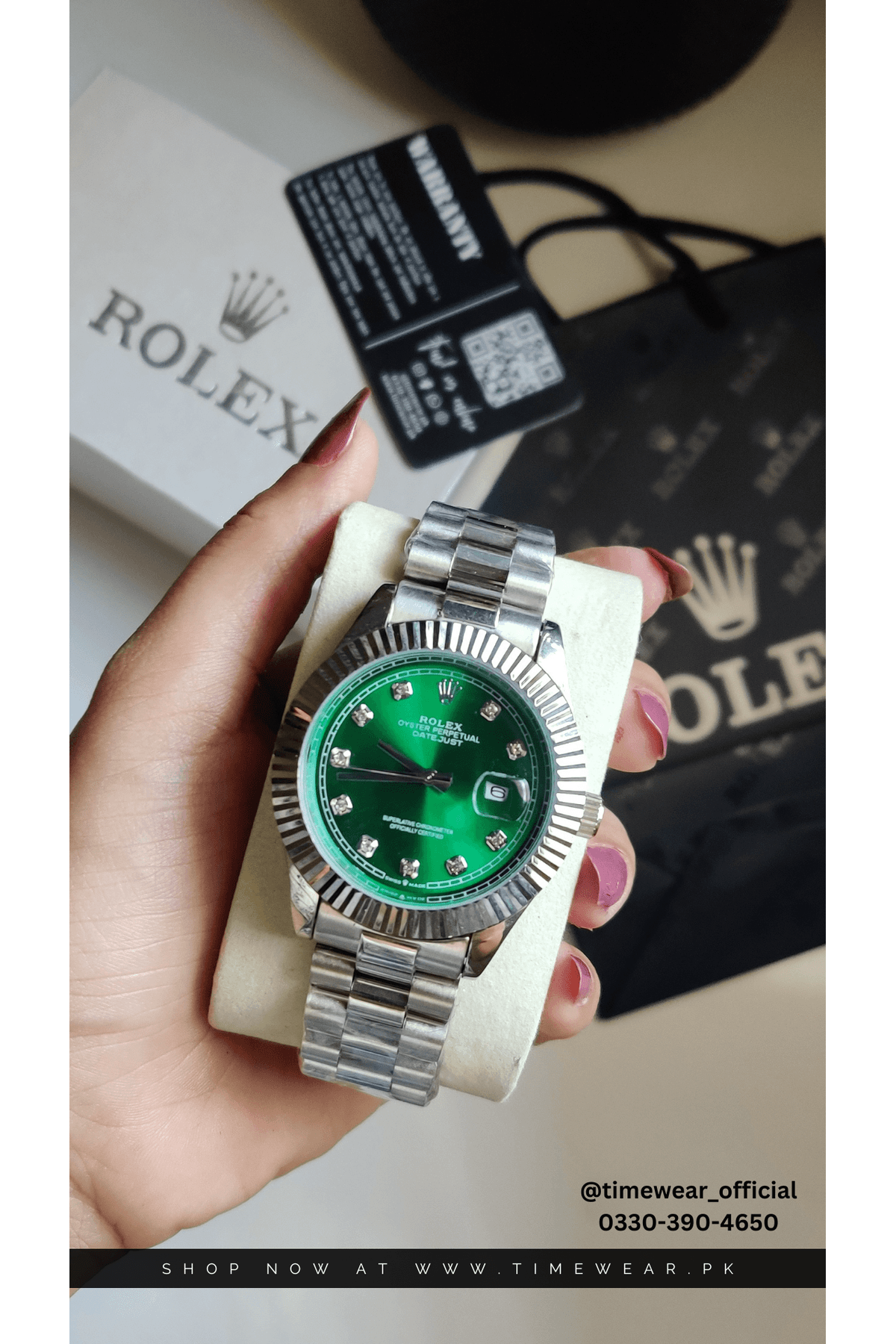Rolex Gents Crown Lock (KAN-SGR) Premium Rolex Box, Bag & Warranty Card