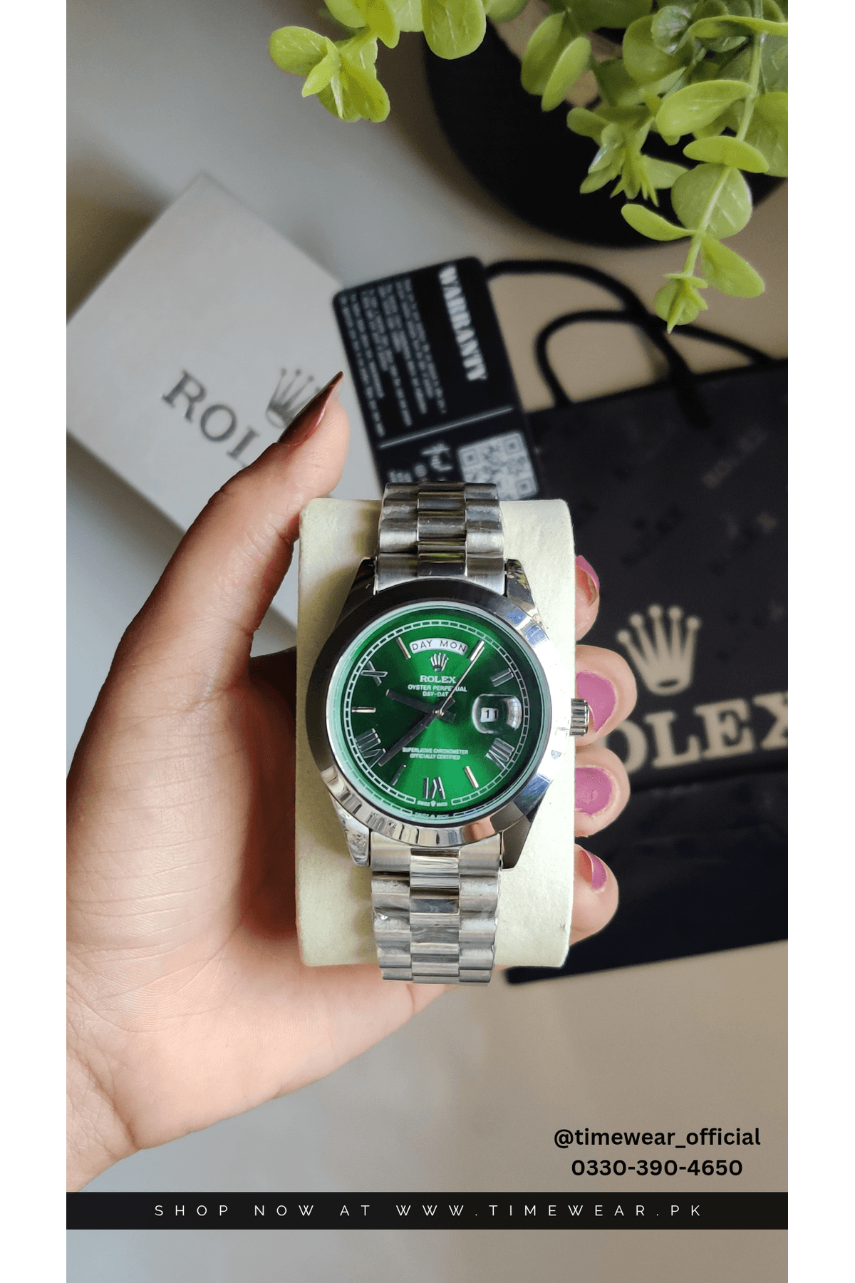 Rolex Gents Crown Lock (RO-SGR) Premium Rolex Box, Bag & Warranty Card