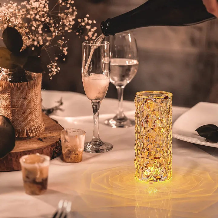 16 Color Diamond Crystal Lamp Remote & Touch Creative Lights for Bedroom, Living Room, Party & Dinner