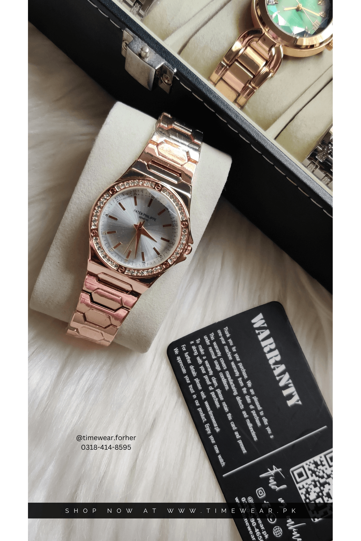 Patek Philippes Ladies Watch Stone Rose-Wh