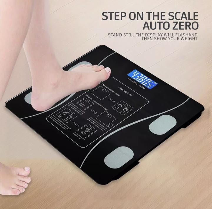 Smart Scale for Body Weight, Tempered Glass Electronic Digital Body Weight Scale upto 180KG
