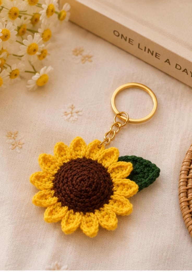 Sunflower Keychain