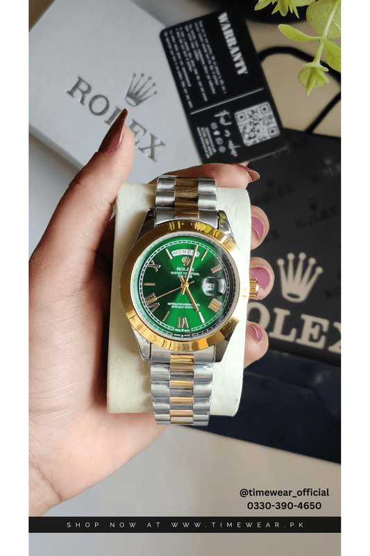 Rolex Gents Crown Lock (RO-TTGR) Premium Rolex Box, Bag & Warranty Card