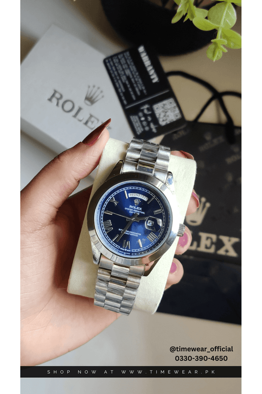 Rolex Gents Crown Lock (RO-SBL) Premium Rolex Box, Bag & Warranty Card