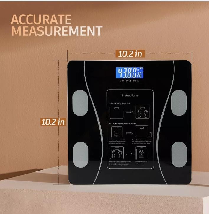 Smart Scale for Body Weight, Tempered Glass Electronic Digital Body Weight Scale upto 180KG