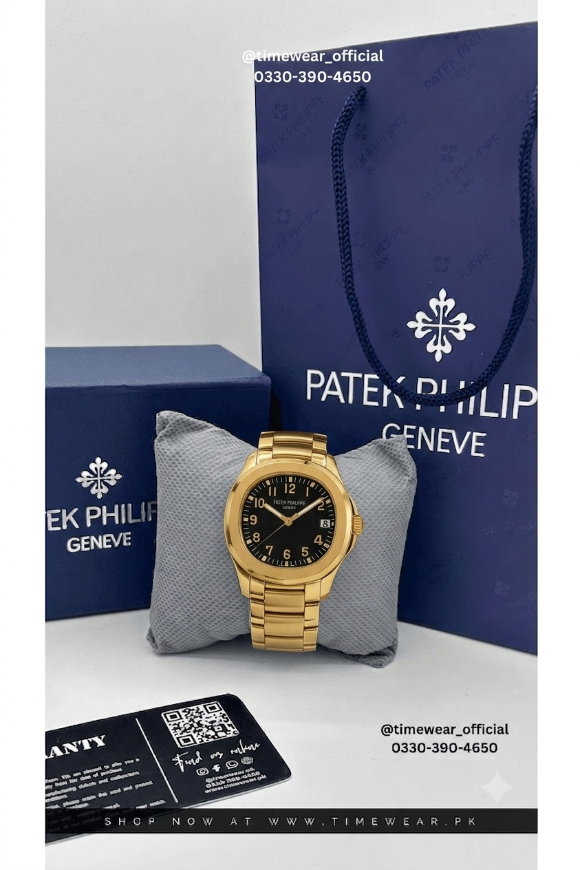 Patek Phillips Aquanaut Golden Black with Patek Box & One Year Warranty