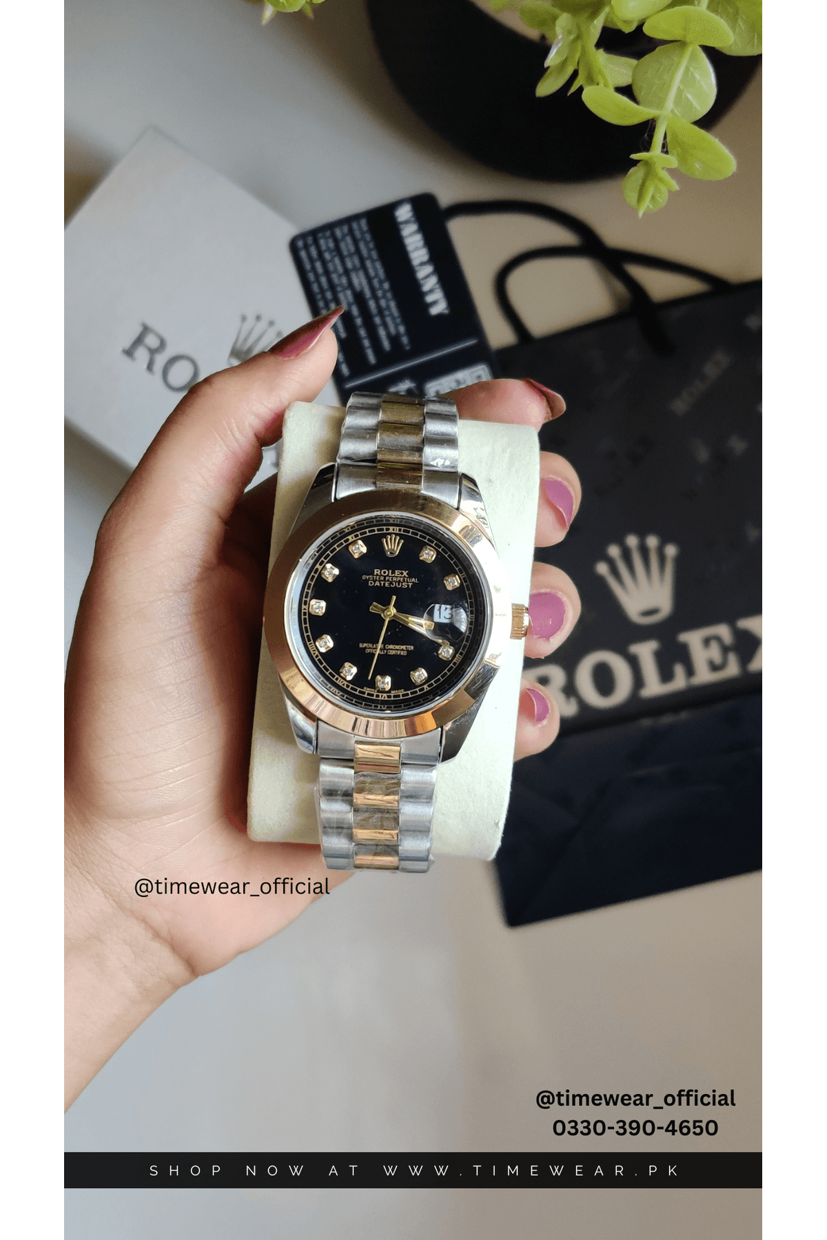 Rolex Gents Crown Lock (TTBK) Premium Rolex Box, Bag & Warranty Card